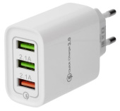 REXANT (16-0277) Сетевое зарядное устройство для iPhone/iPad REXANT 3 x USB, 5V, 3 А + 1 А + 1 А, белое
