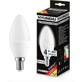 Лампа светодиодная HYUNDAI LED02-C35-4W-4.5K-E14 (белый свет)