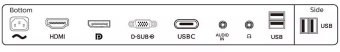 Монитор Philips 23.8" 243B9 черный IPS LED 4ms 16:9 HDMI M/M матовая HAS Piv 1000:1 250cd 178гр/178гр 1920x1080 VGA DP FHD USB 5.19кг