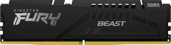 Память DDR5 16Gb 4800MHz Kingston KF548C38BB-16 Fury Beast RTL Gaming PC5-38400 CL38 DIMM 288-pin 1.1В single rank с радиатором Ret